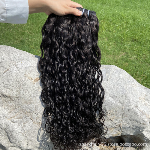 Raw Indian Hair 3Bundles Directly From India Virgin Water Wave 100% Human Hair Weave Unprocessed Cuticle Aligned Hair Extensions